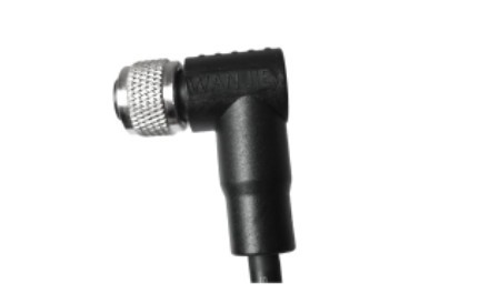 M12 hunn, vinklet uskjermet A-Koding 8PIN PUR-kabel 3.0M M12*1.0