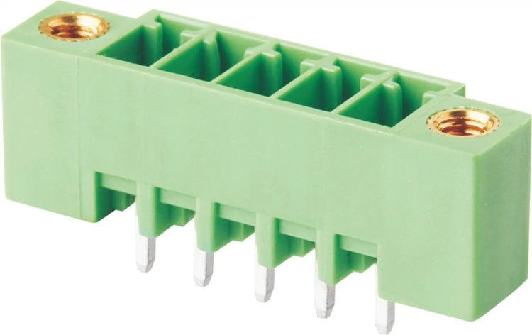 Vertikal hannpluggbar kontakt 3,81 mm med flens